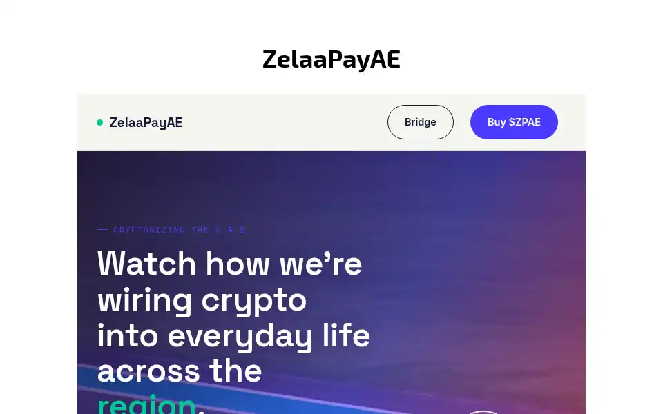 Screenshot of zelaapay.ae