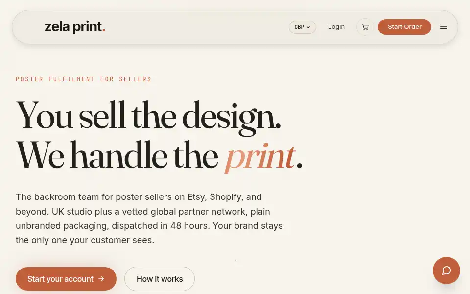 Screenshot of zelaprint.com