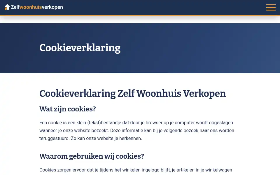 Screenshot of zelfwoonhuisverkopen.nl