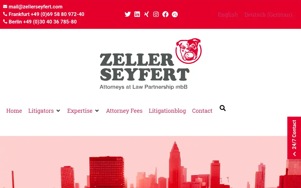Screenshot of zellerseyfert.com