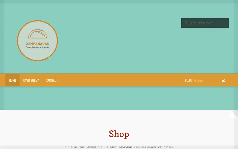 Screenshot of zempanadas.be