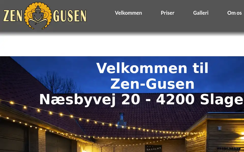Screenshot of zen-gusen.dk