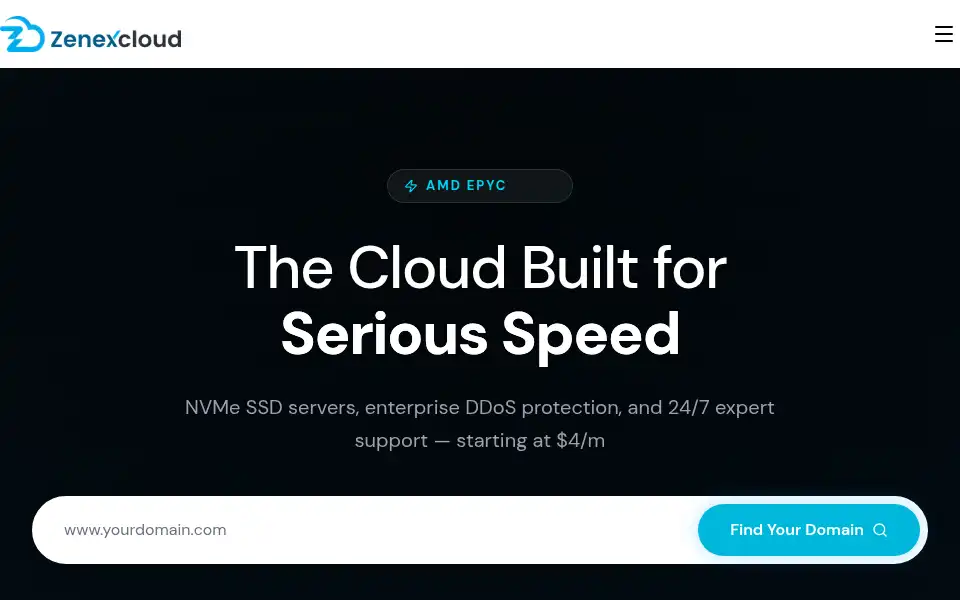 Screenshot of zenexcloud.com