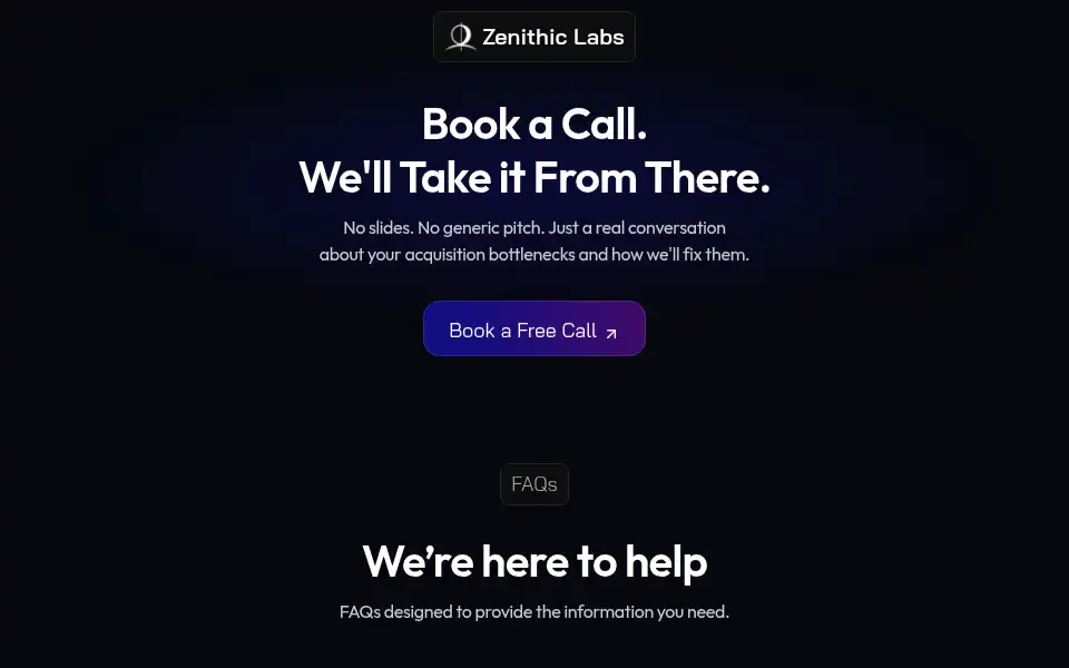 Screenshot of zenithiclabs.com