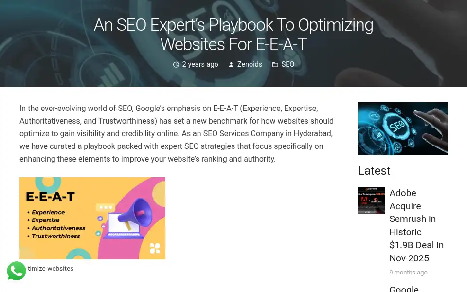 Screenshot of zenoids.com