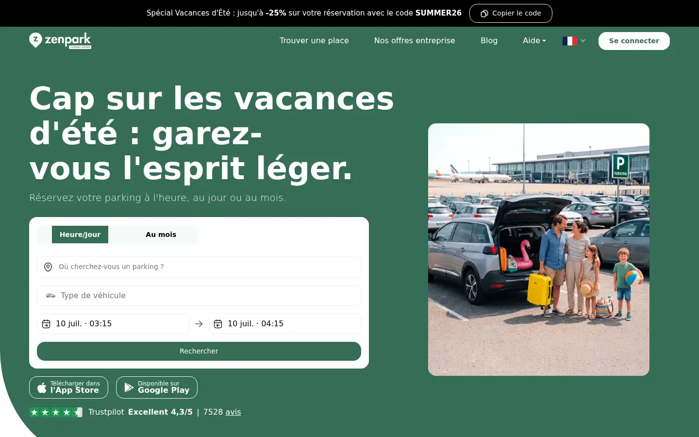 Screenshot of zenpark.com