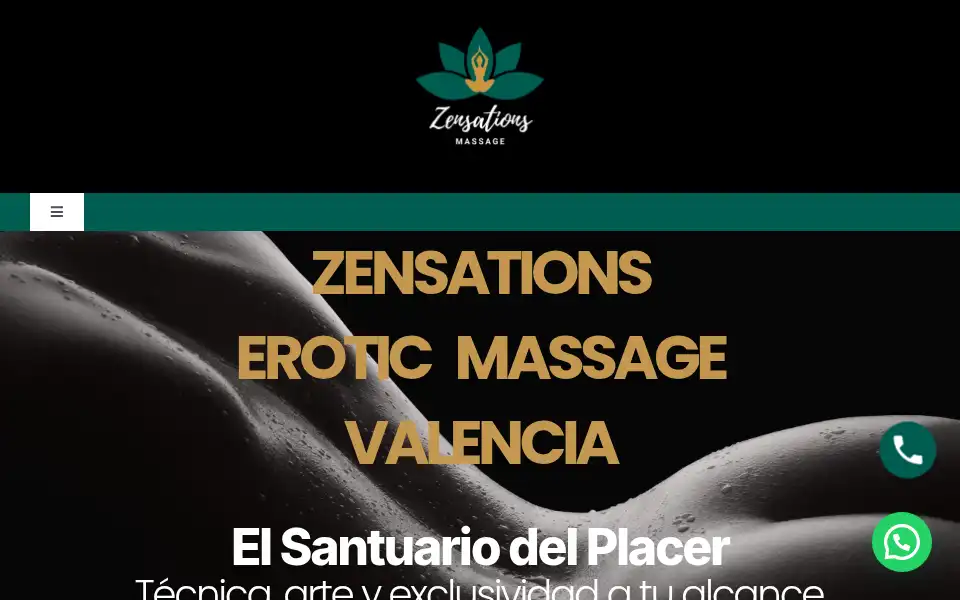 Screenshot of zensationmassage.com