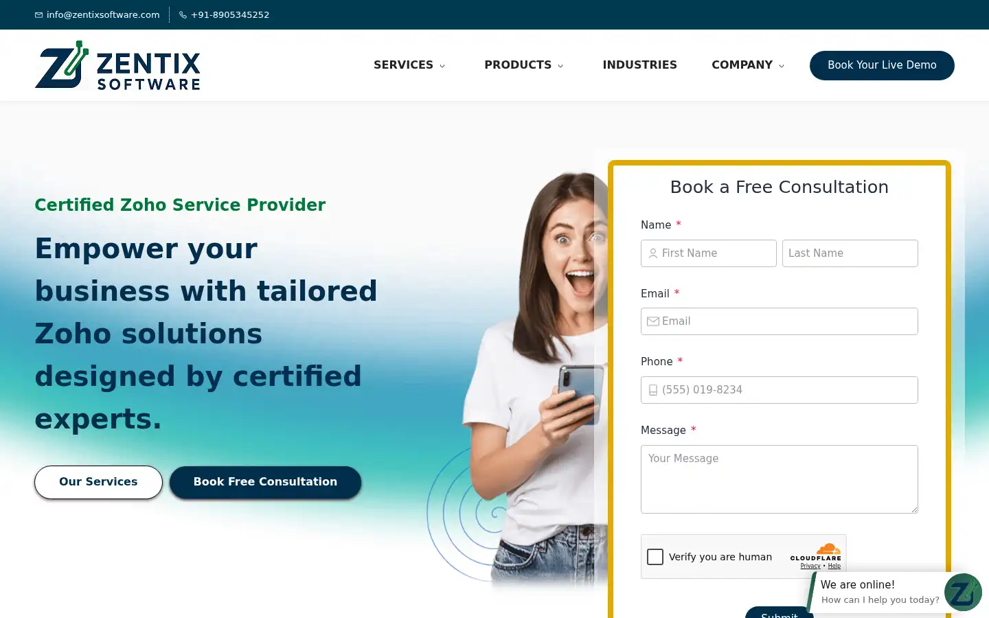 Screenshot of zentixsoftware.com