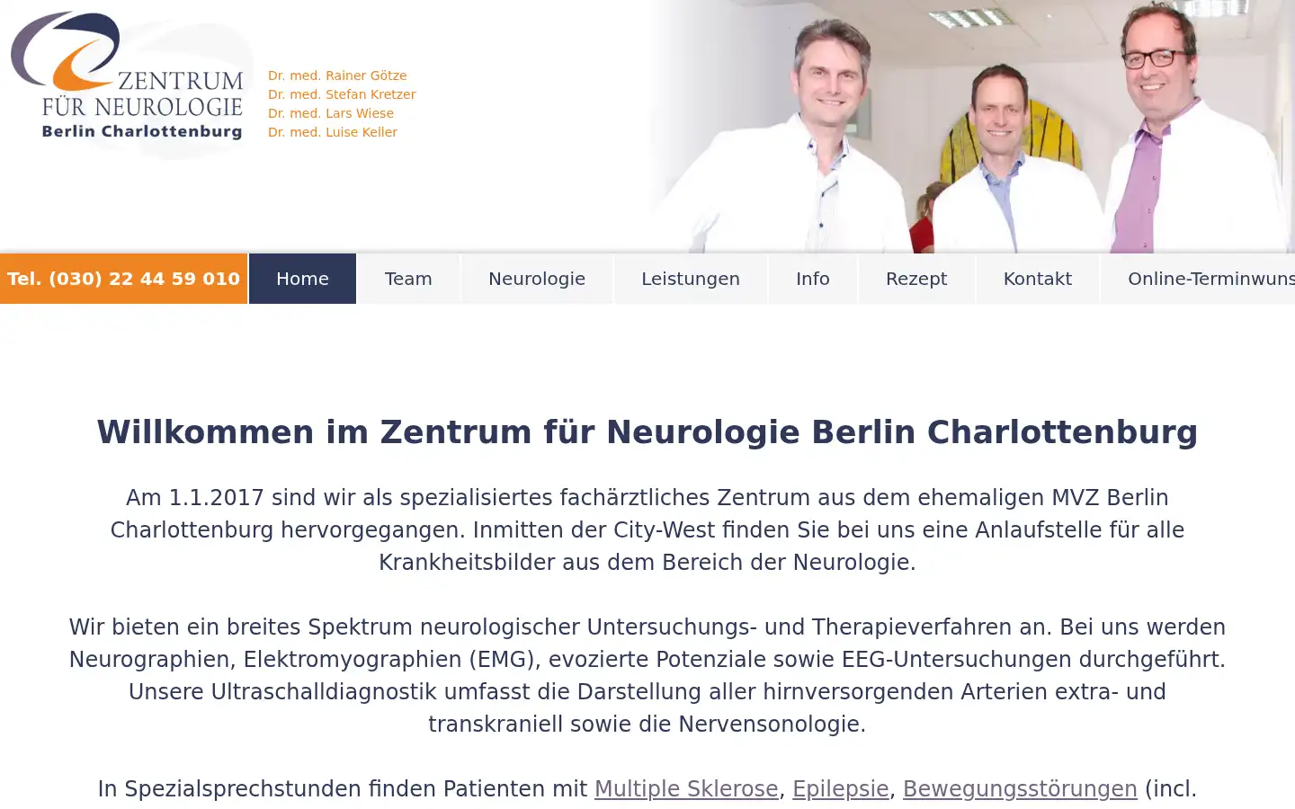 Screenshot of zentrum-neurologie.berlin