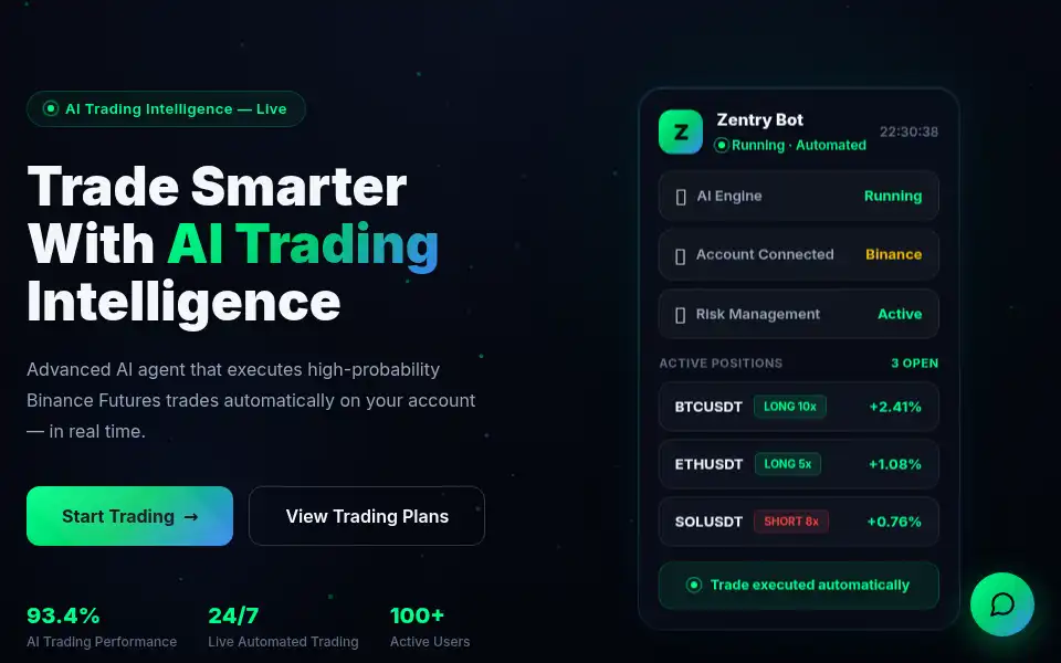 Screenshot of zentryai.site