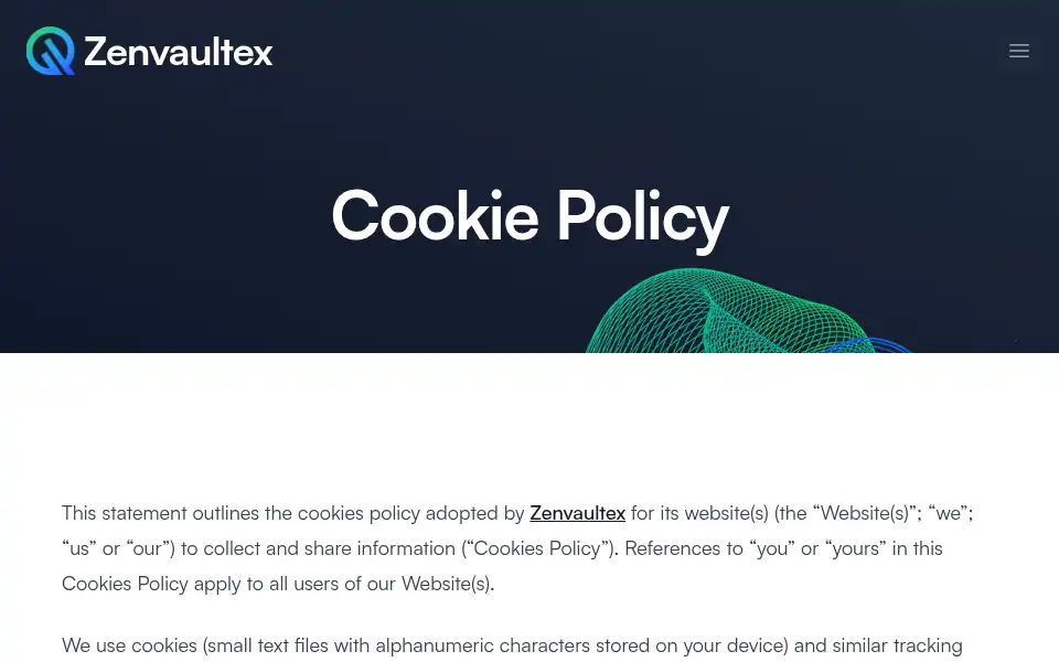 Screenshot of zenvaultex.com