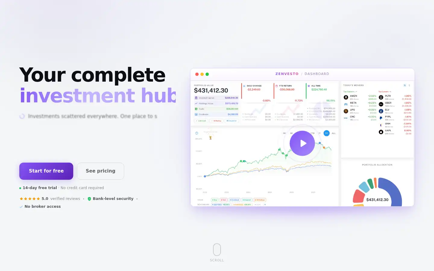 Screenshot of zenvesto.com