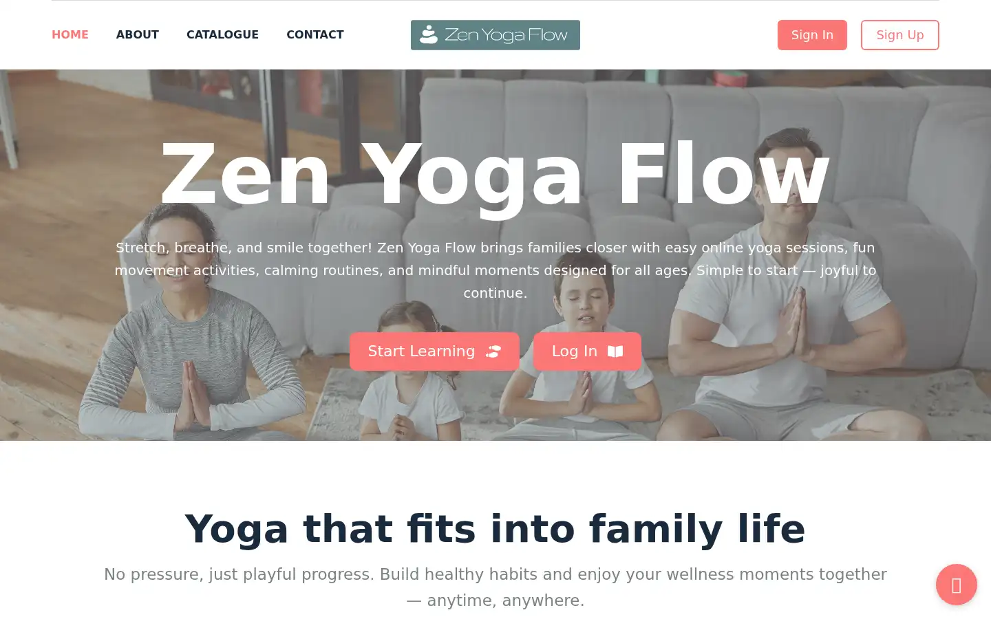 Screenshot of zenyogaflow.com