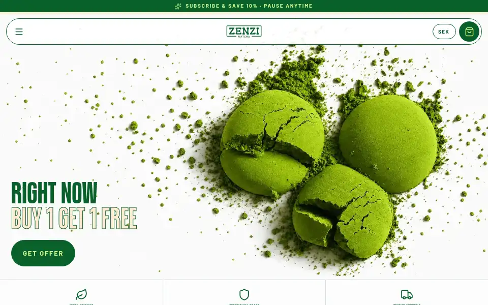 Screenshot of zenzimatcha.com