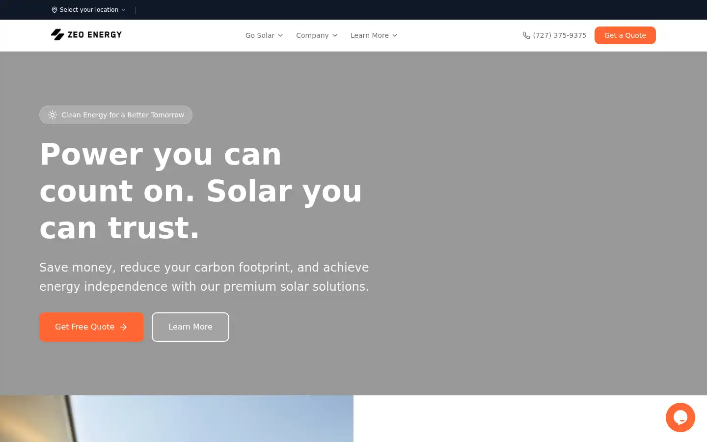 Screenshot of zeoenergy.com