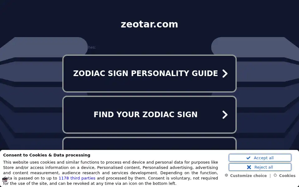 Screenshot of zeotar.com