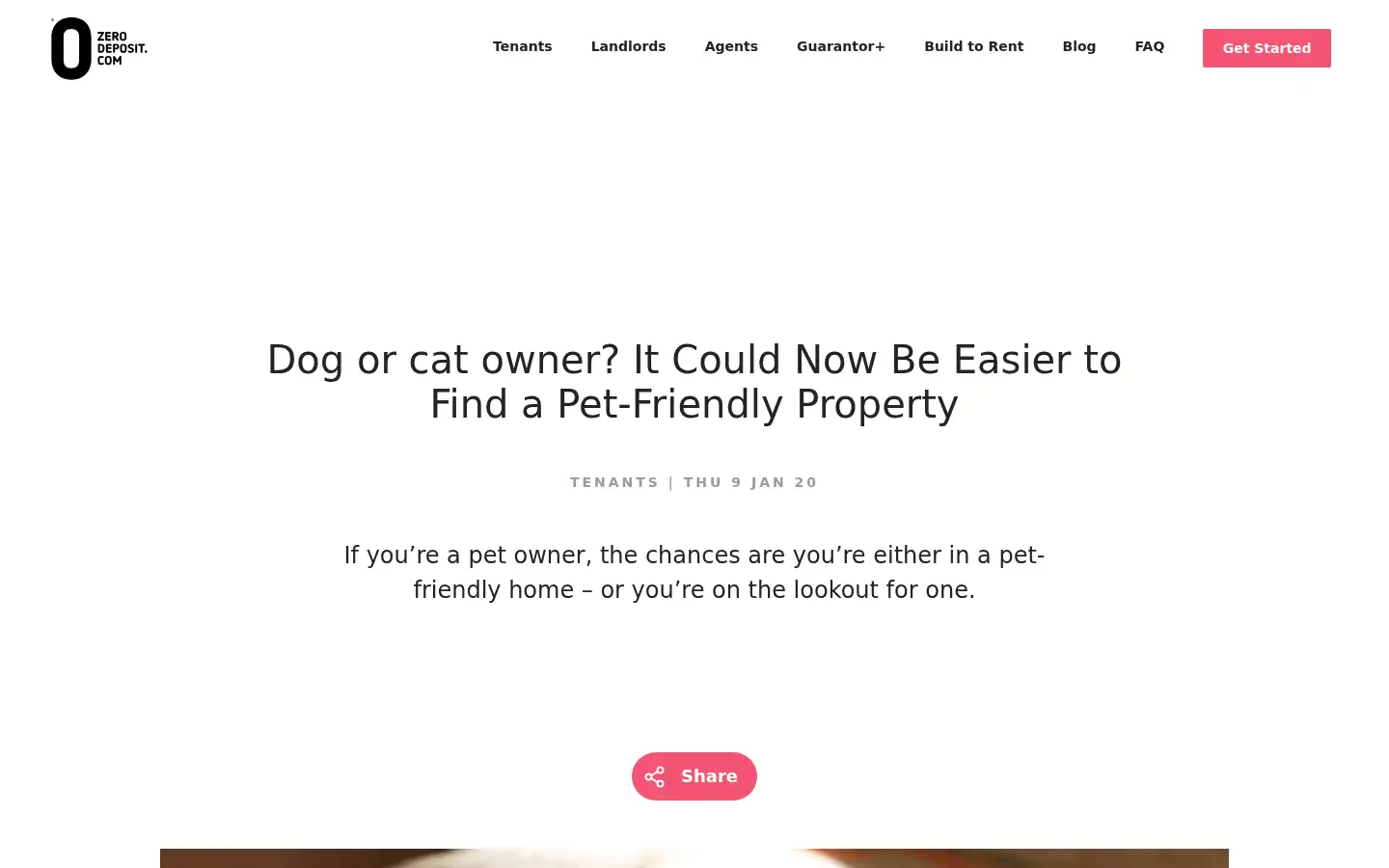 Screenshot of zerodeposit.com