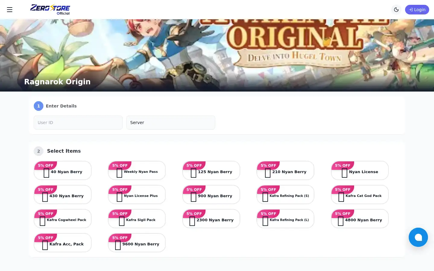 Screenshot of zerostoreofficial.com
