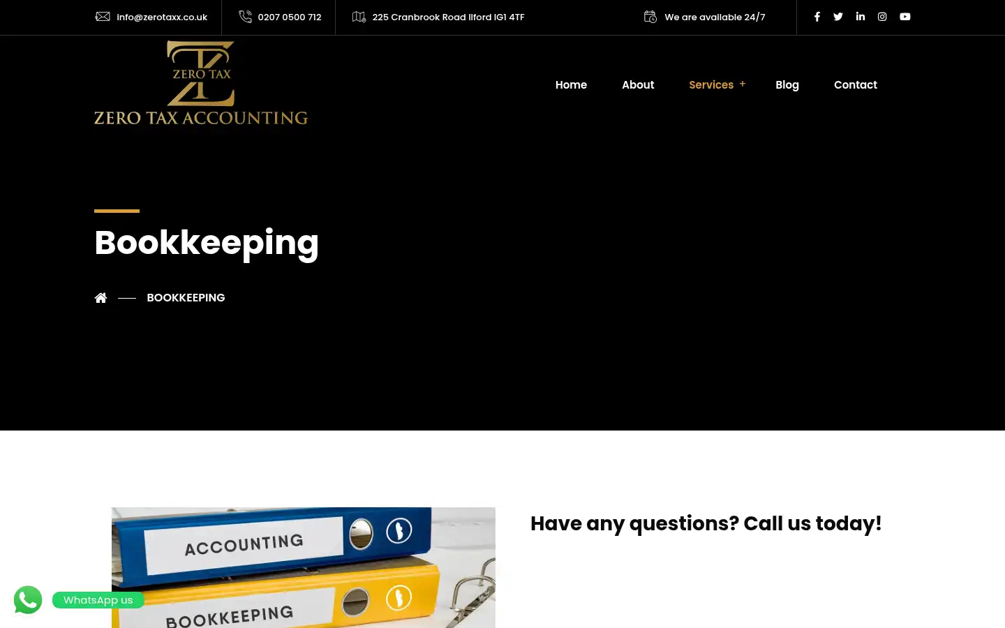 Screenshot of zerotaxx.co.uk