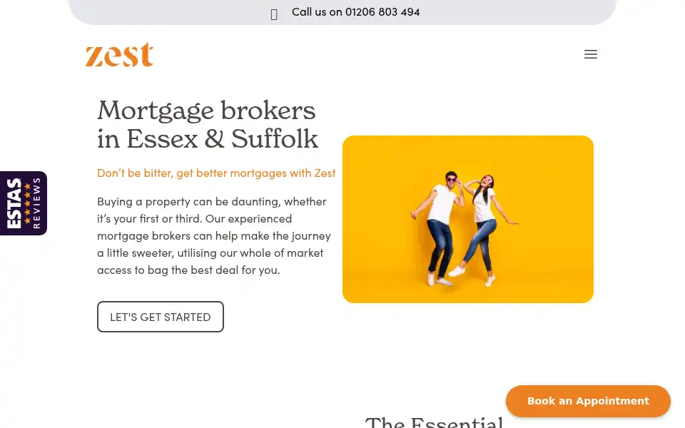 Screenshot of zestmoneygroup.co.uk