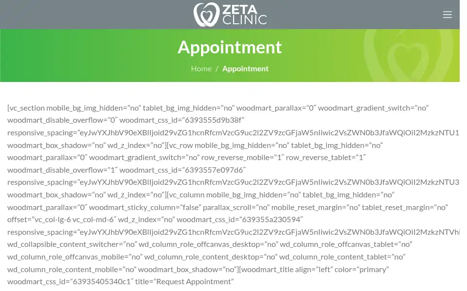 Screenshot of zetaclinic.org