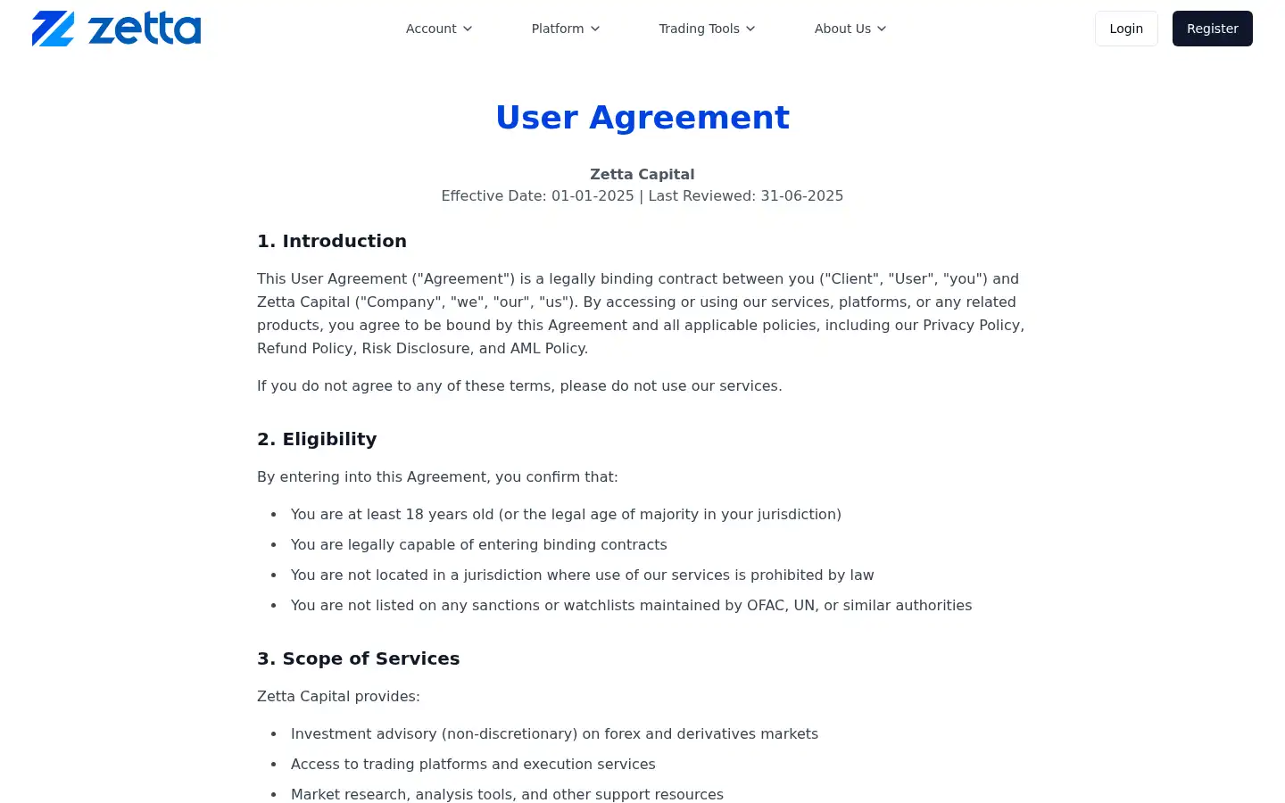 Screenshot of zettacapitals.com