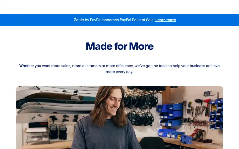 Screenshot of zettle.co.uk