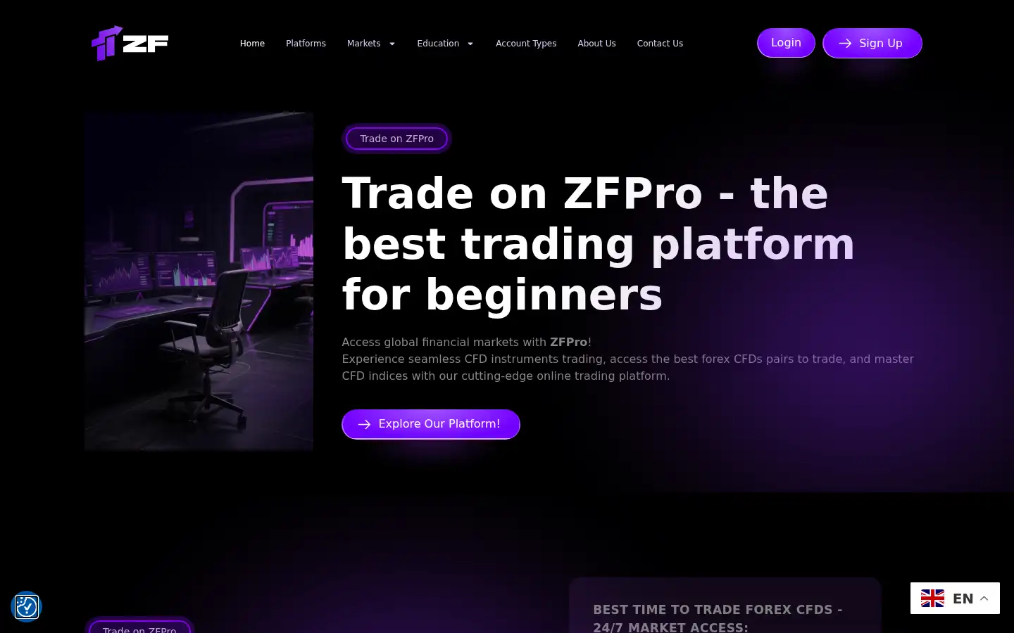 Screenshot of zfpro.io