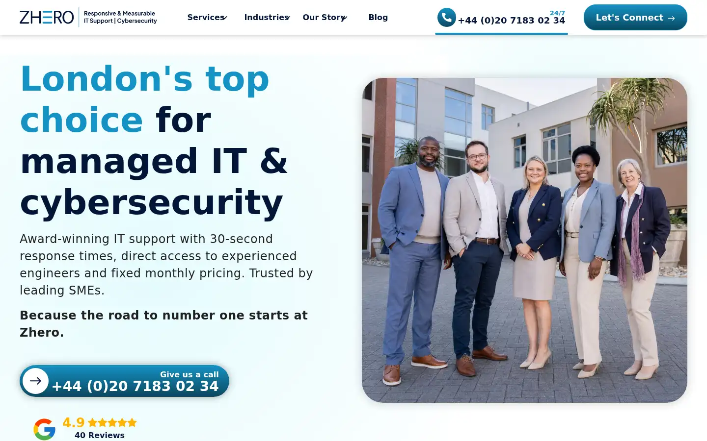 Screenshot of zhero.co.uk