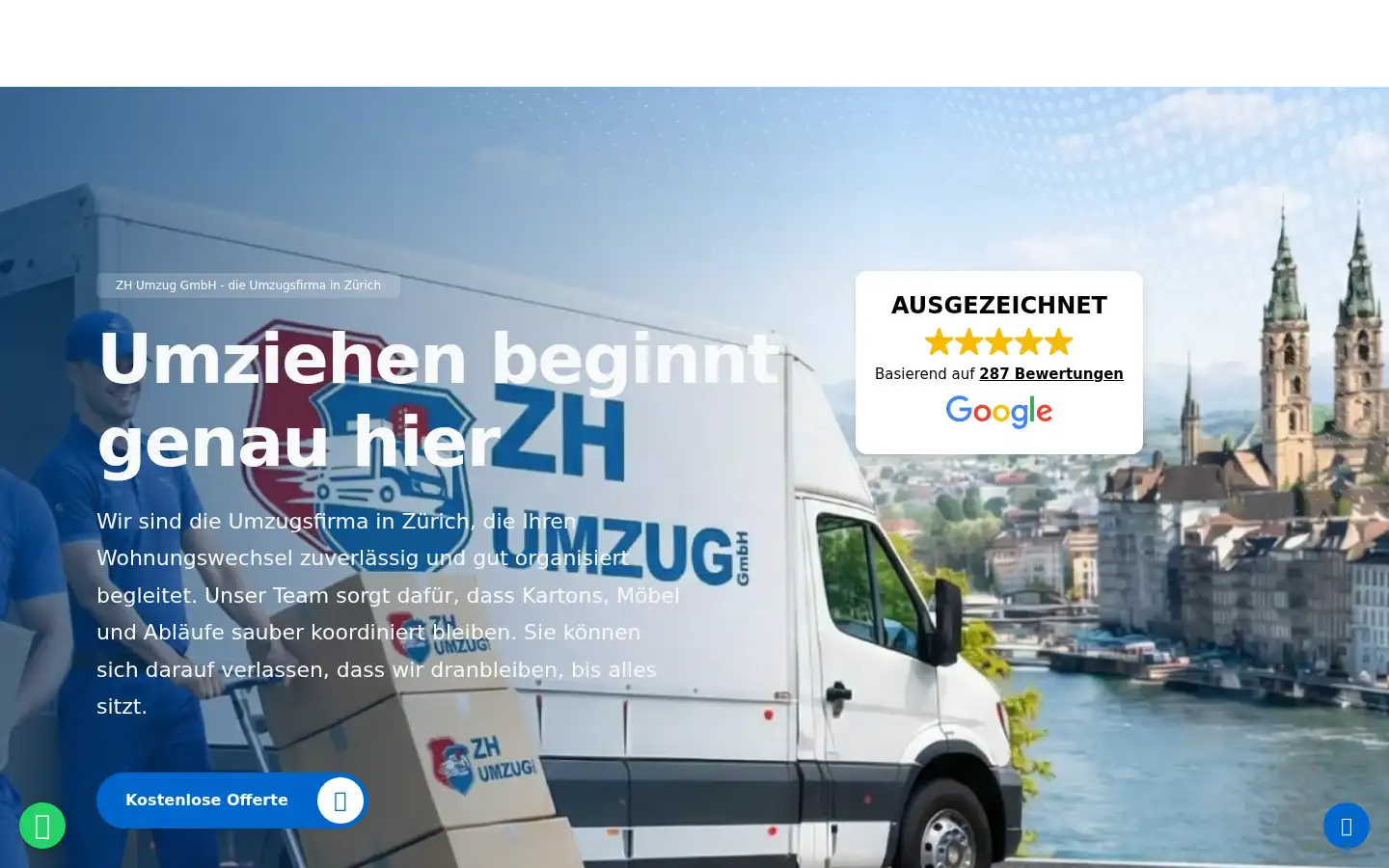 Screenshot of zhumzug.ch
