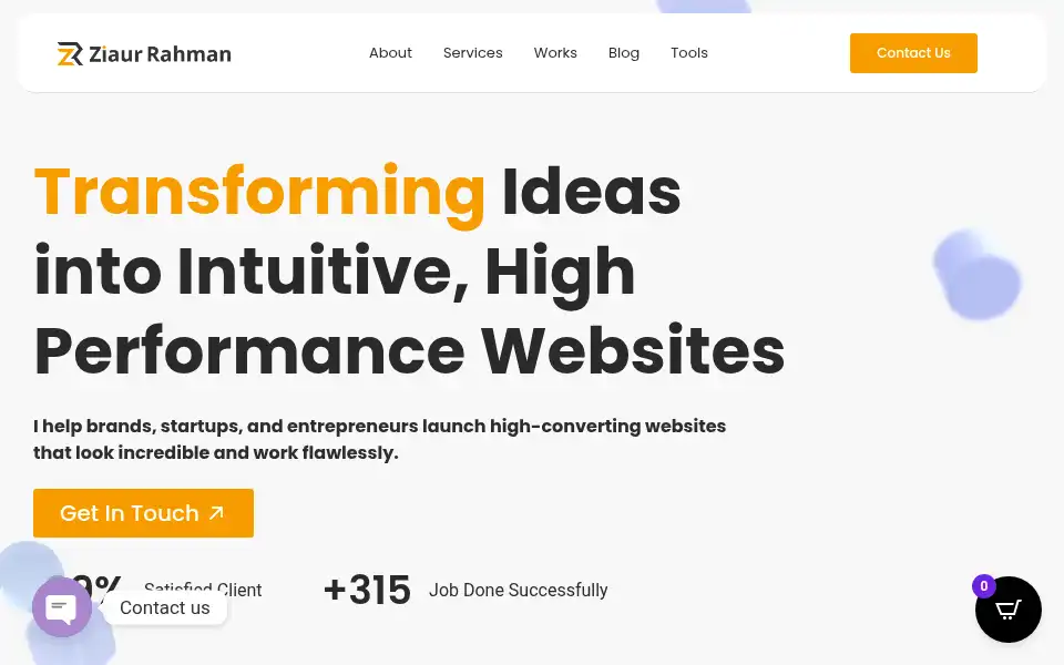 Screenshot of ziaurabdirahman.com