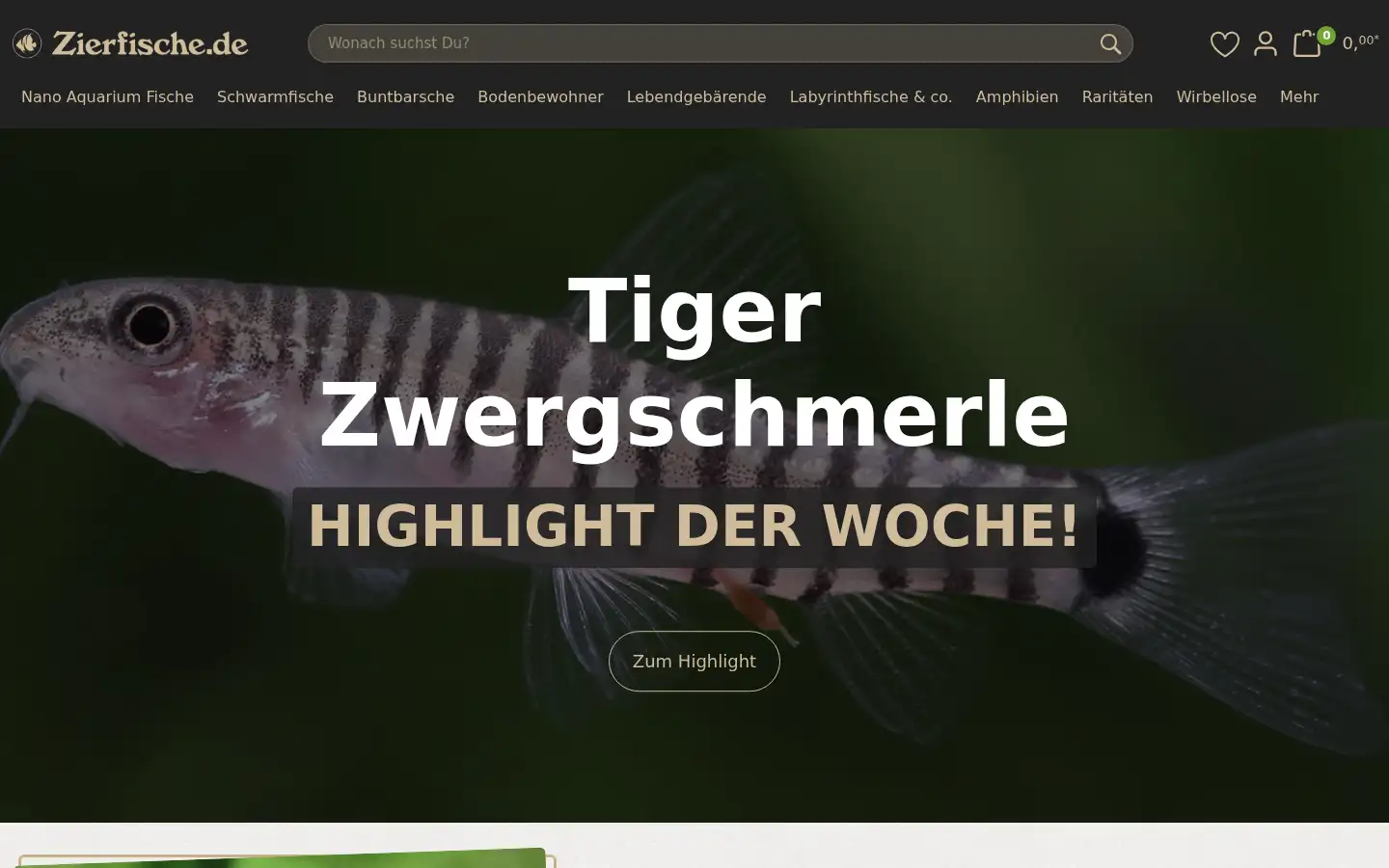 Screenshot of zierfische.de