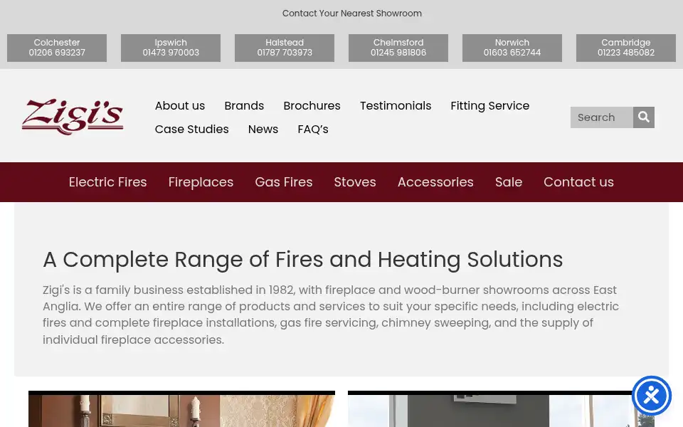 Screenshot of zigis.co.uk