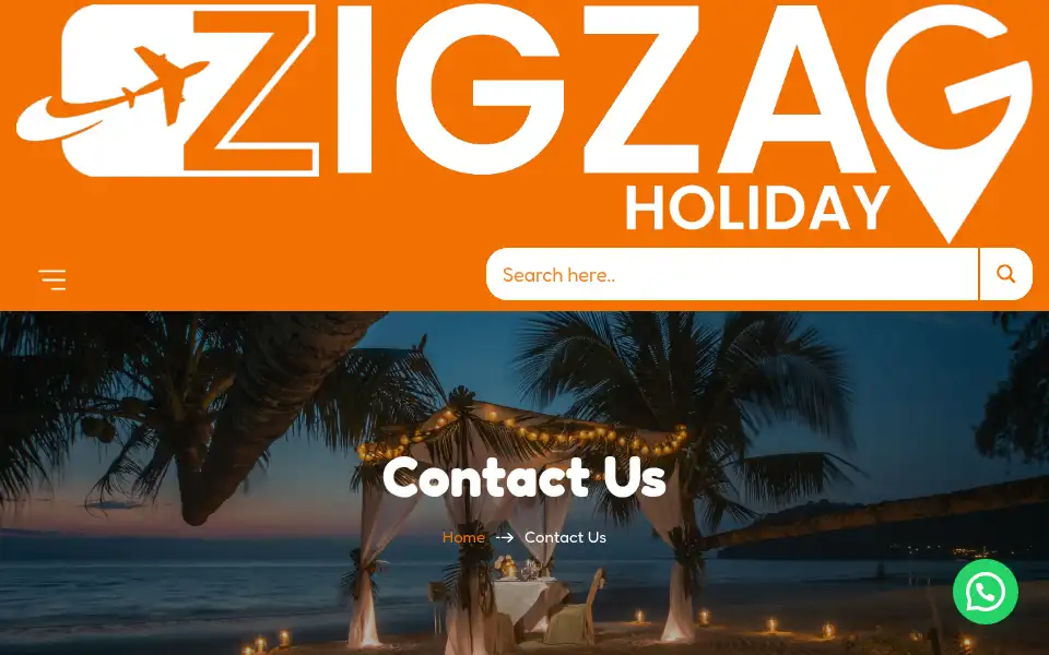 Screenshot of zigzagholiday.com
