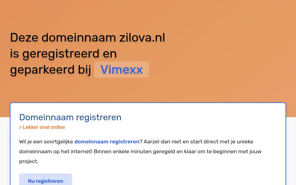 Screenshot of zilova.nl