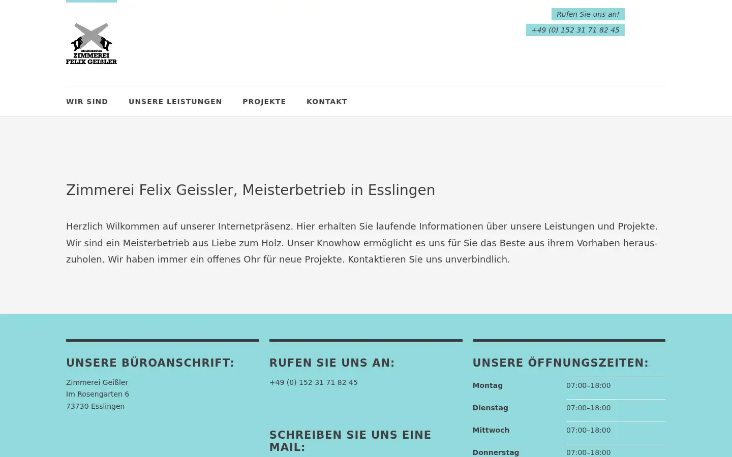 Screenshot of zimmerei-felix-geissler.de