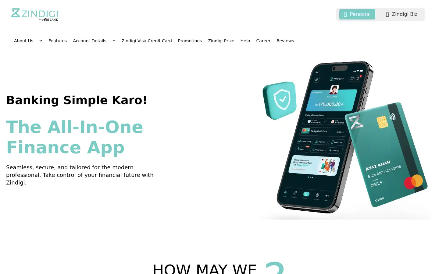 Screenshot of zindigi.pk