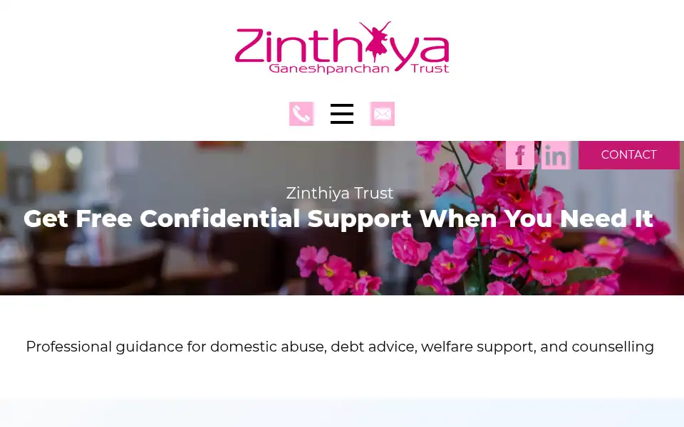 Screenshot of zinthiyatrust.org