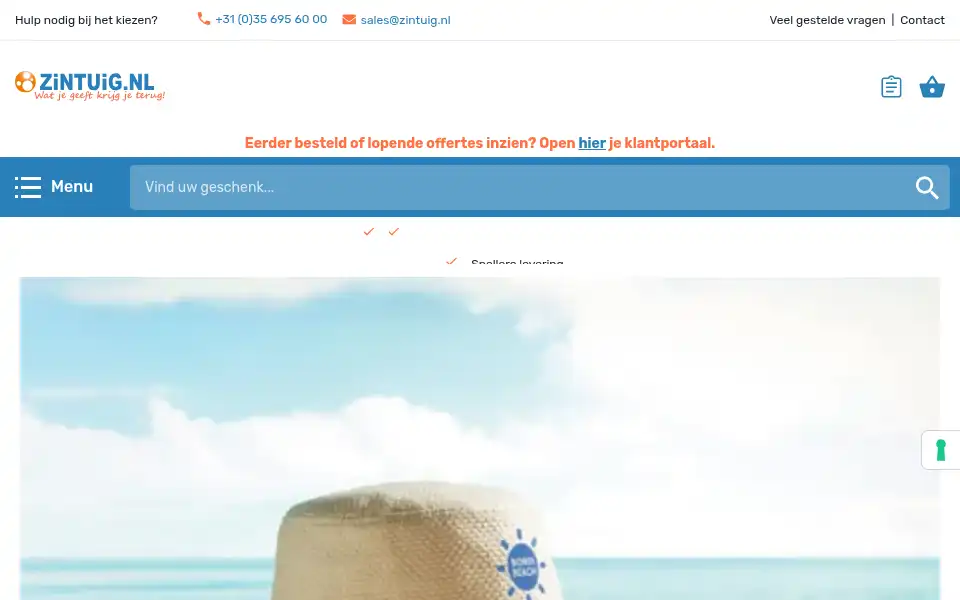 Screenshot of zintuig.nl