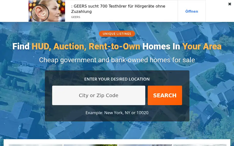 Screenshot of zip-hudhomes.com