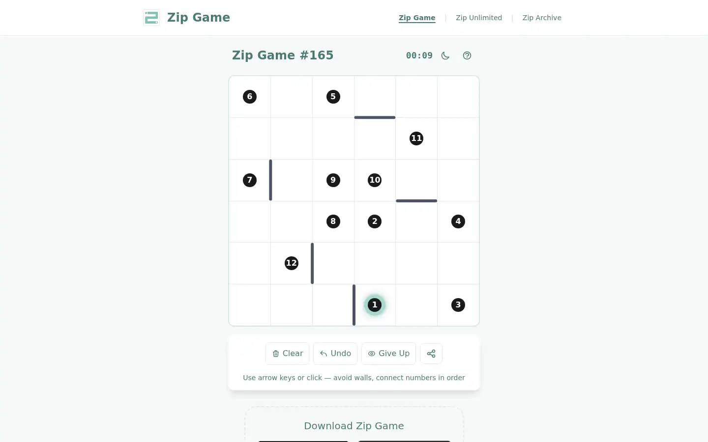 Screenshot of zipgame.me