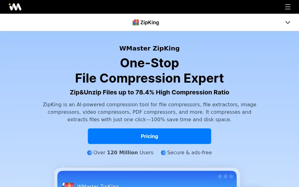 Screenshot of zipking.wmaster.com
