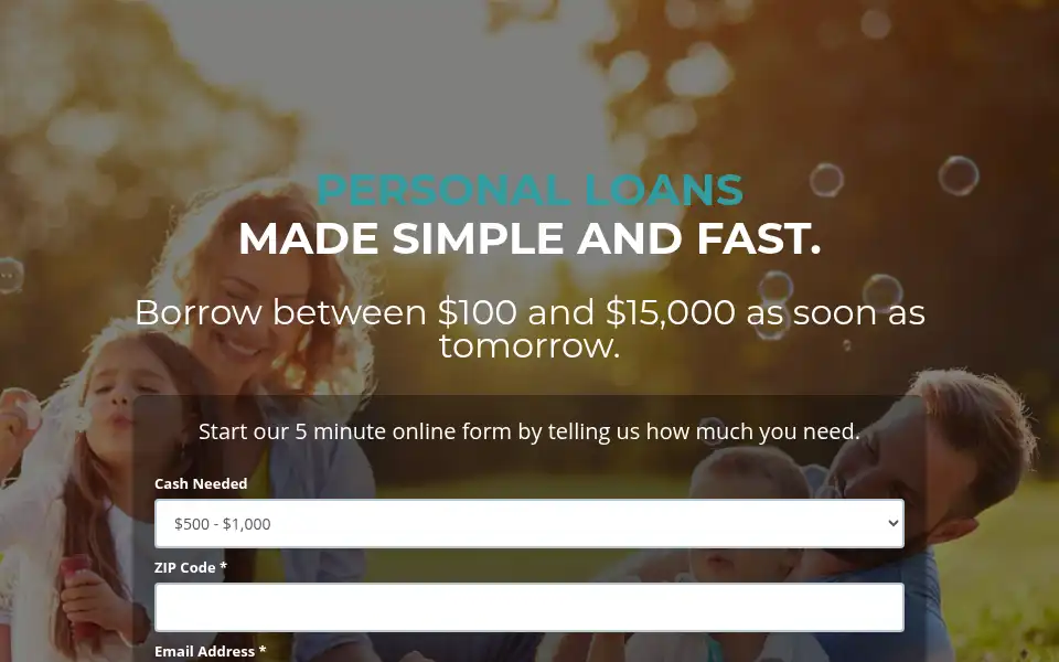 Screenshot of zippyloan.com