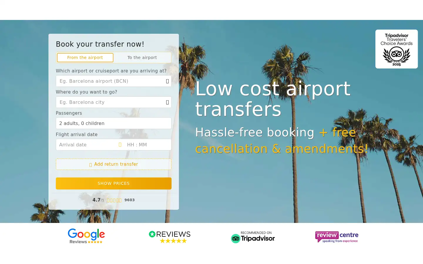 Screenshot of ziptransfers.com