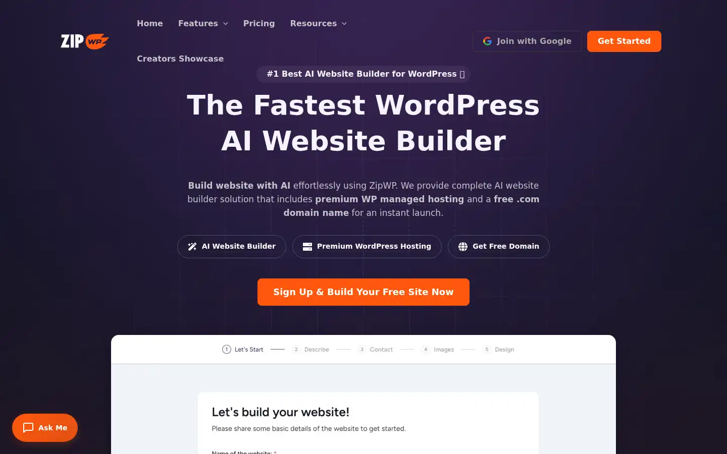 Screenshot of zipwp.com
