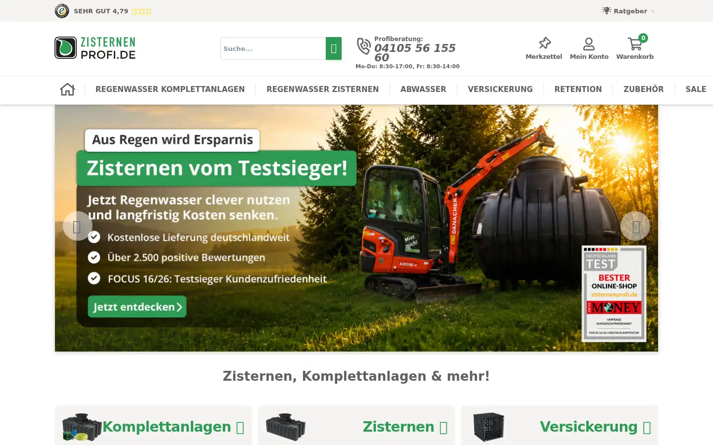Screenshot of zisternenprofi.de