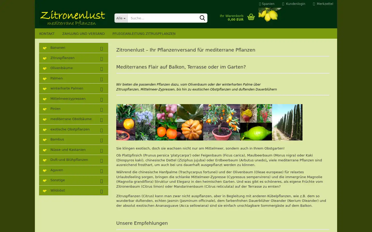 Screenshot of zitronenlust.de