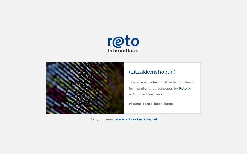 Screenshot of zitzakkenshop.nl