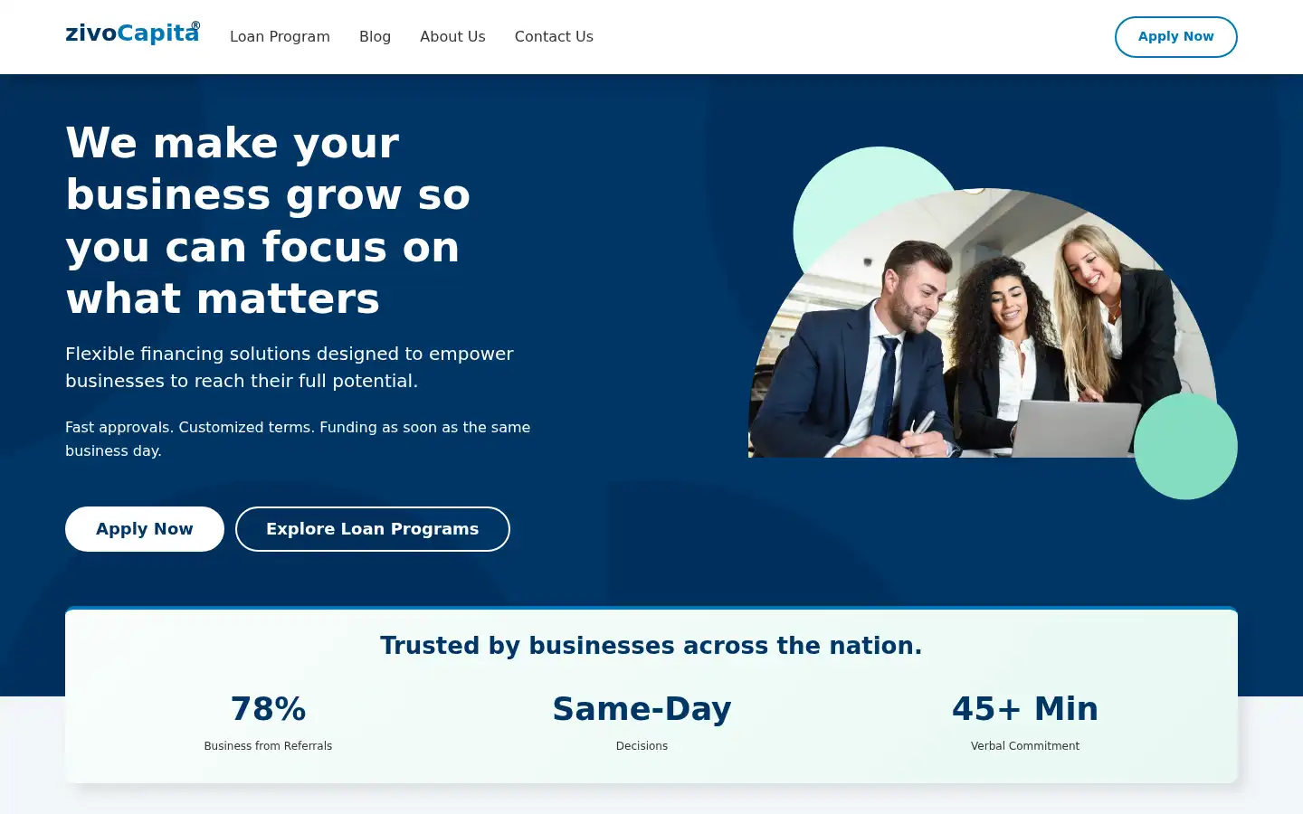 Screenshot of zivocapital.com