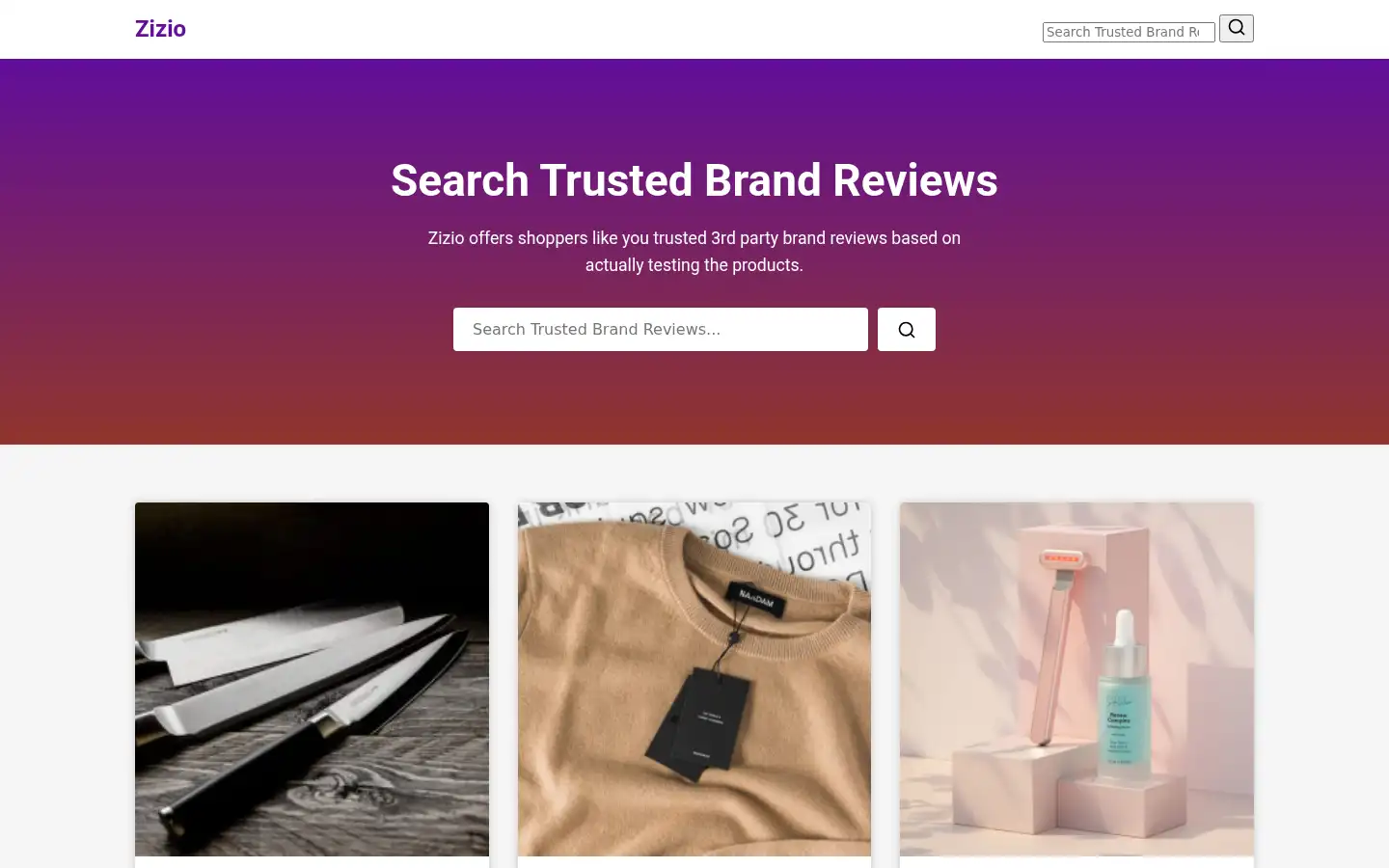 Screenshot of zizio.com